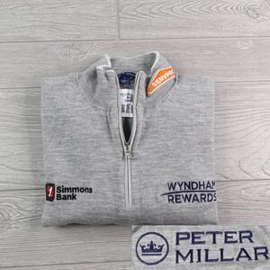 Peter Millar PGA Tour Issued 1/4 Zip Sweater Men's Large Brandt Snedeker